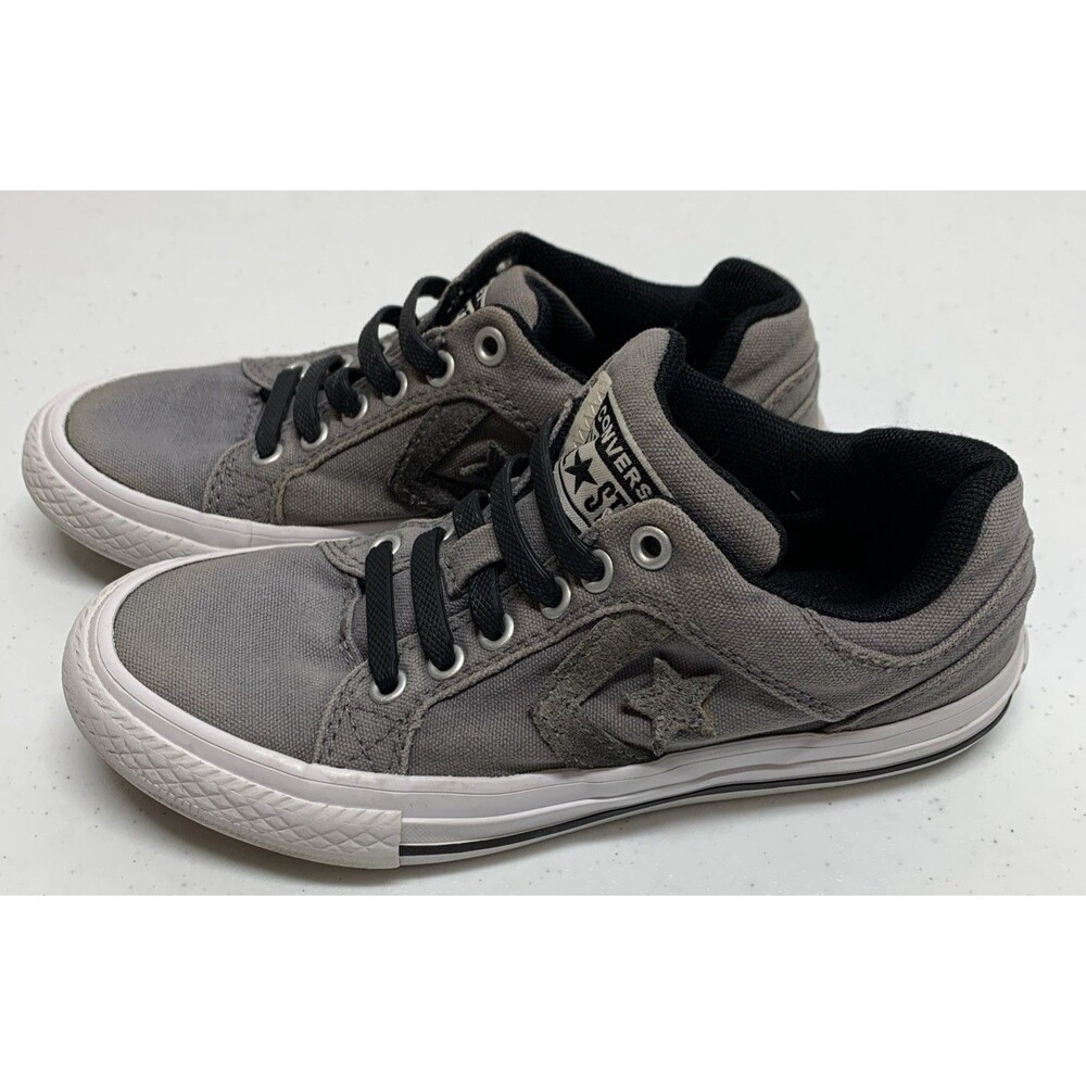 Converse Pro Blaze Shoes Sneakers Youth 13 Gray Star Chevron Canvas - Picture 9 of 9